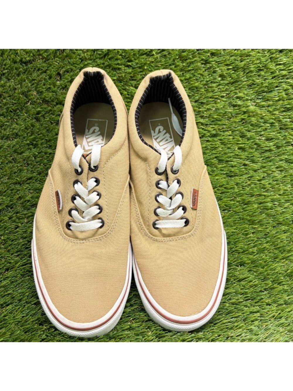 Vans Era 59 Mens Size 8.5 Khaki White Athletic Walking Skateboard Shoes Sneakers - Picture 5 of 10